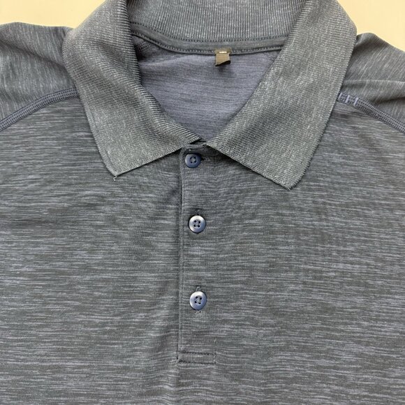 Lululemon Mens Blue XL Short Sleeve Stretchy Polo Shirt - Picture 3 of 8